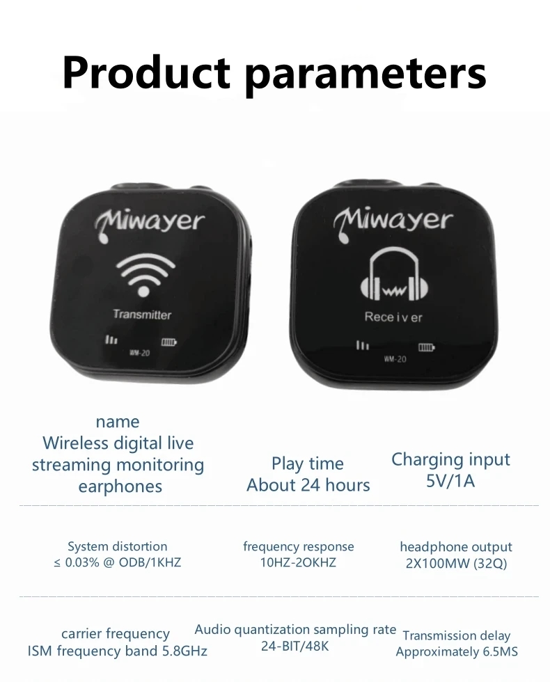 Miwayer WM-20 5.8G Wireless In - In Ear Monitor Iem recension och pris