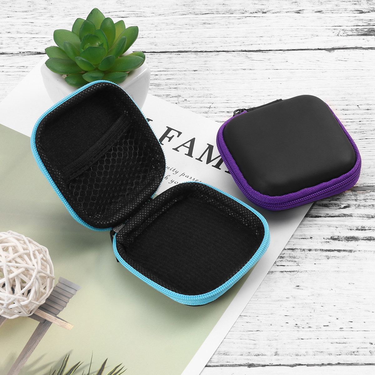 5Pcs Mini Earphone Storage Box - Headphone Case Hard recension och pris