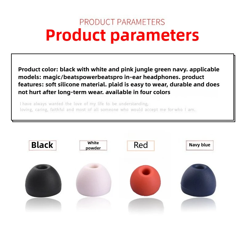 High Quality 4  Pair Silicone  - Beats Headphone Powerbeats Pro recension och pris