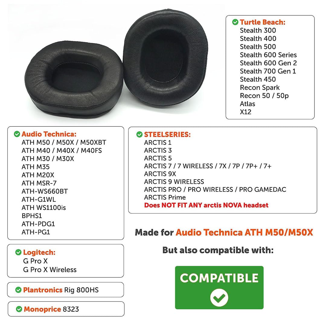 Replacement Lambskin Earpads f - Audio Technica Headphone Ath-M20X recension och pris