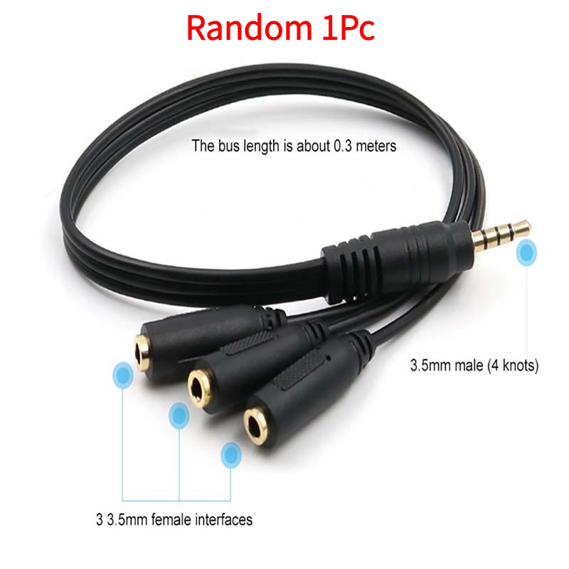 1Pc 3.5mm 3 Way Port Aux Multi - Earphone Splitter Jack recension och pris