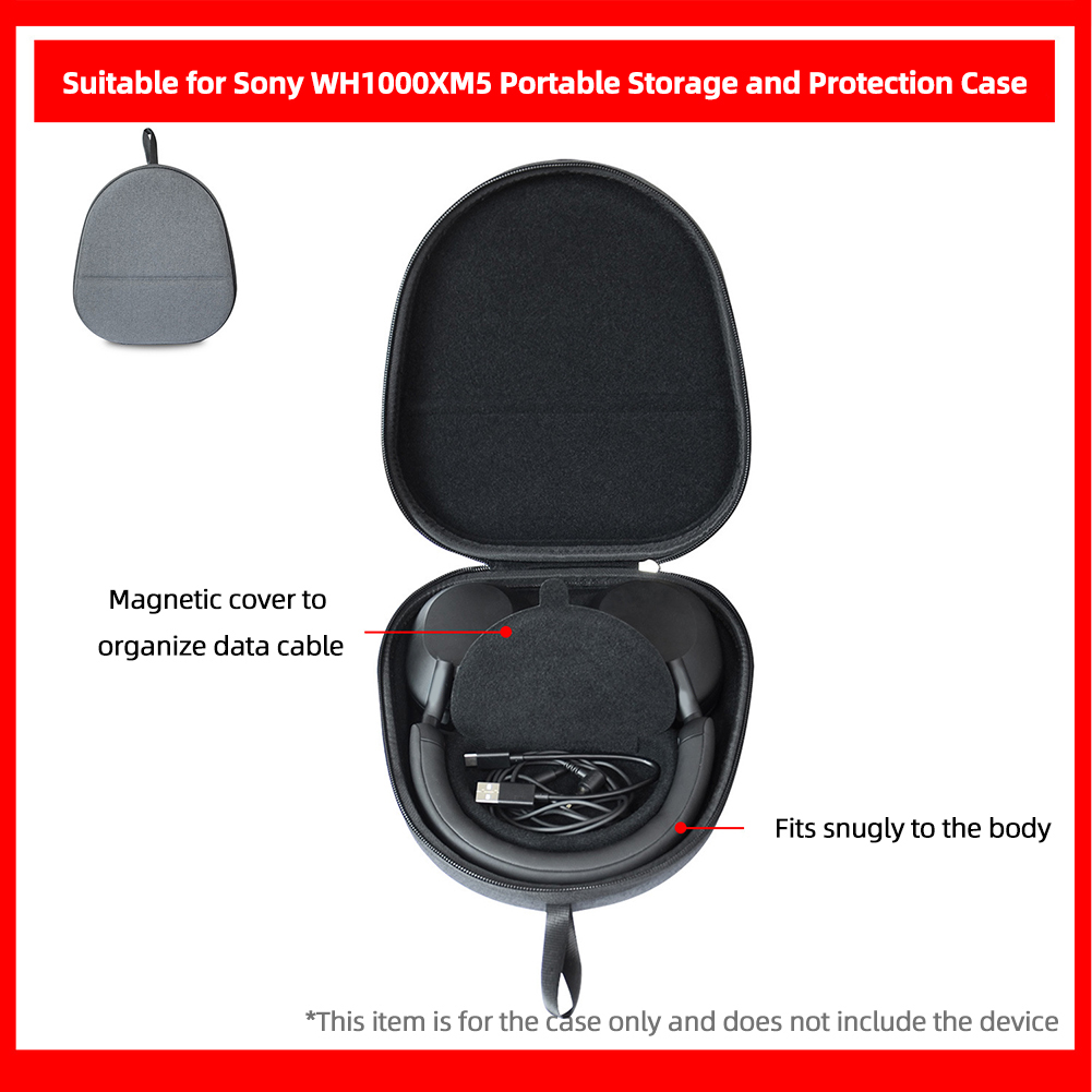 Hard Carrying Case Shockproof  - Sony Headphone Wh-1000Xm5 recension och pris